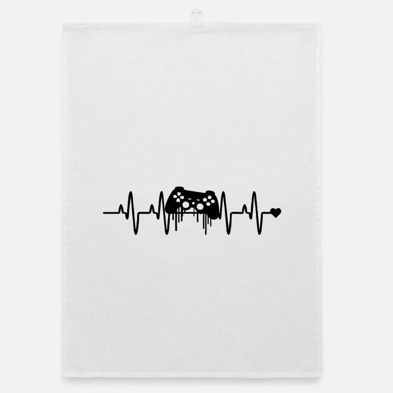 Gaming heartbeat Organic dish towel
