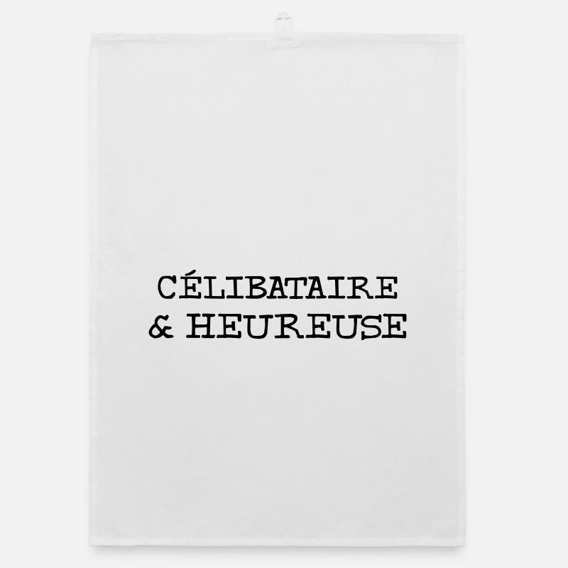 Célibataire & Heureuse Torchon bio