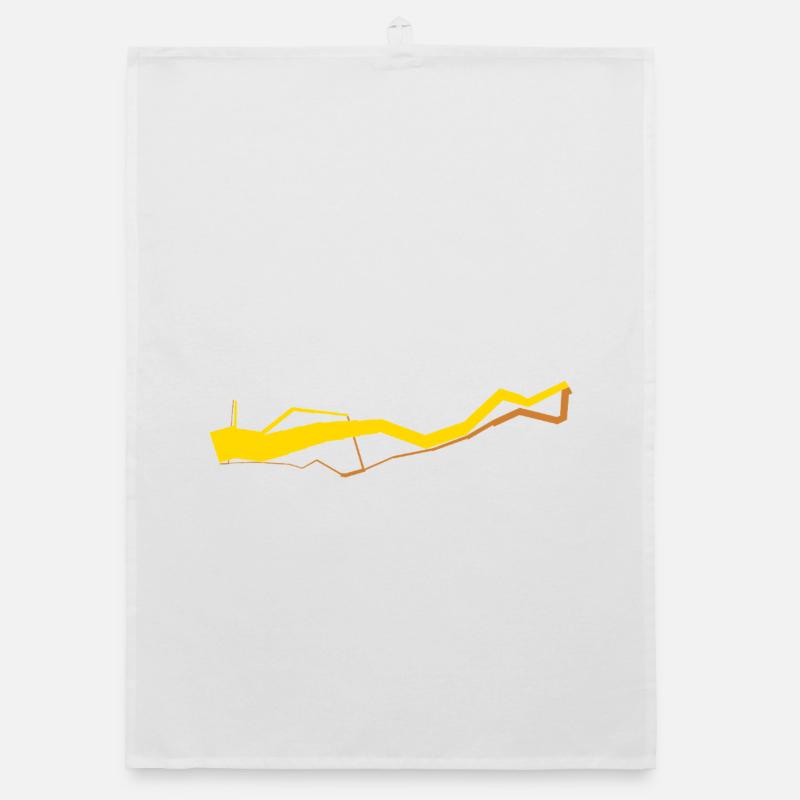 Iconic Data Viz: Minard 1812 - Gold / Bronze Organic Geschirrtuch