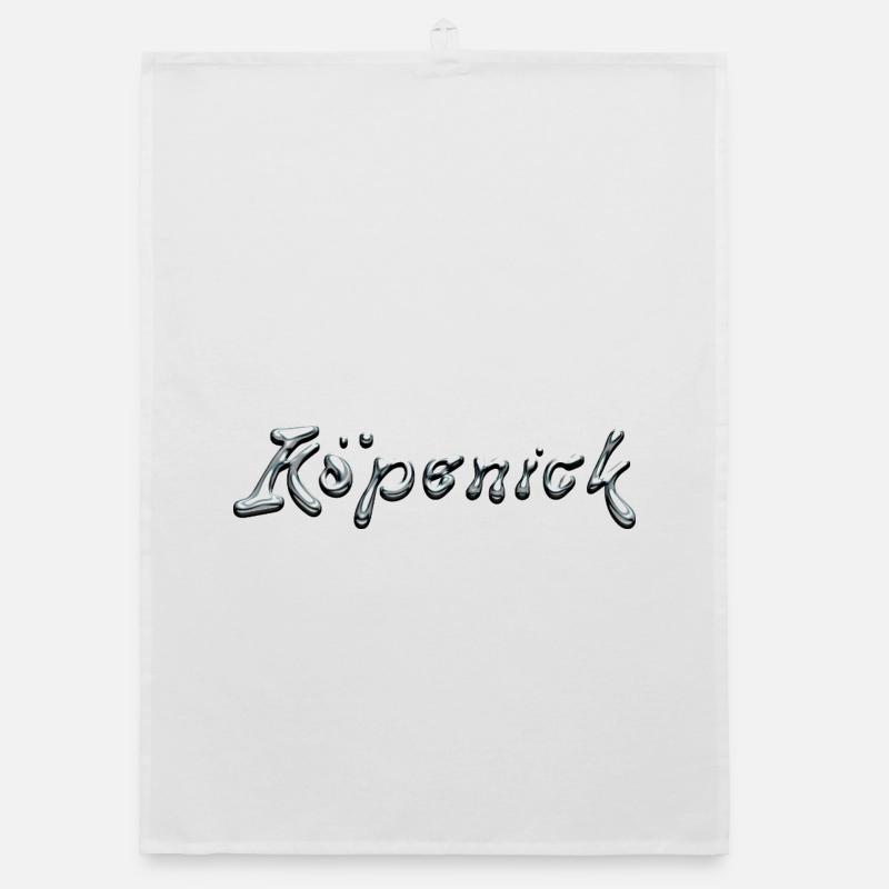 Köpenick Liquid Chrome Typography Organic Geschirrtuch