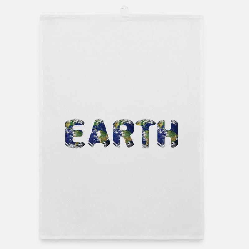 Lebendiges Erdkugel-Muster Organic Geschirrtuch