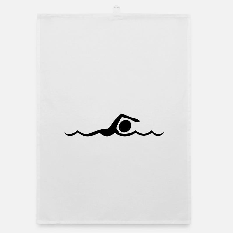 Schwimmer - Organic Geschirrtuch - Weiß