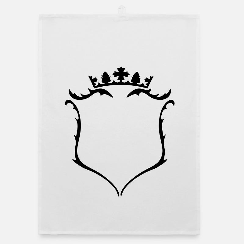A crest with crown Organic dish towel