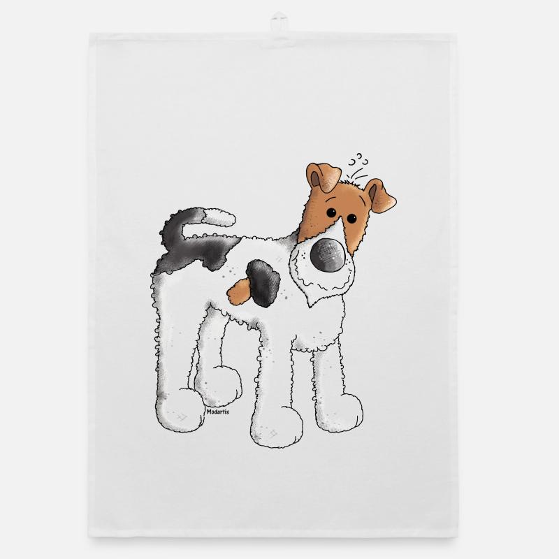 Foxterrier - Fox Terrier - Hund Organic Geschirrtuch