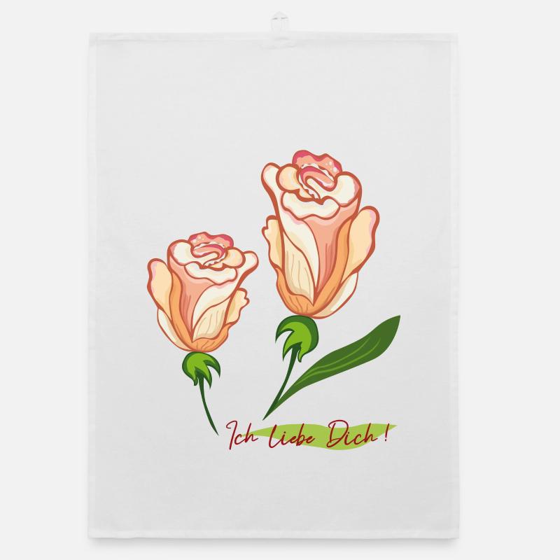 Ich liebe Dich Organic Geschirrtuch