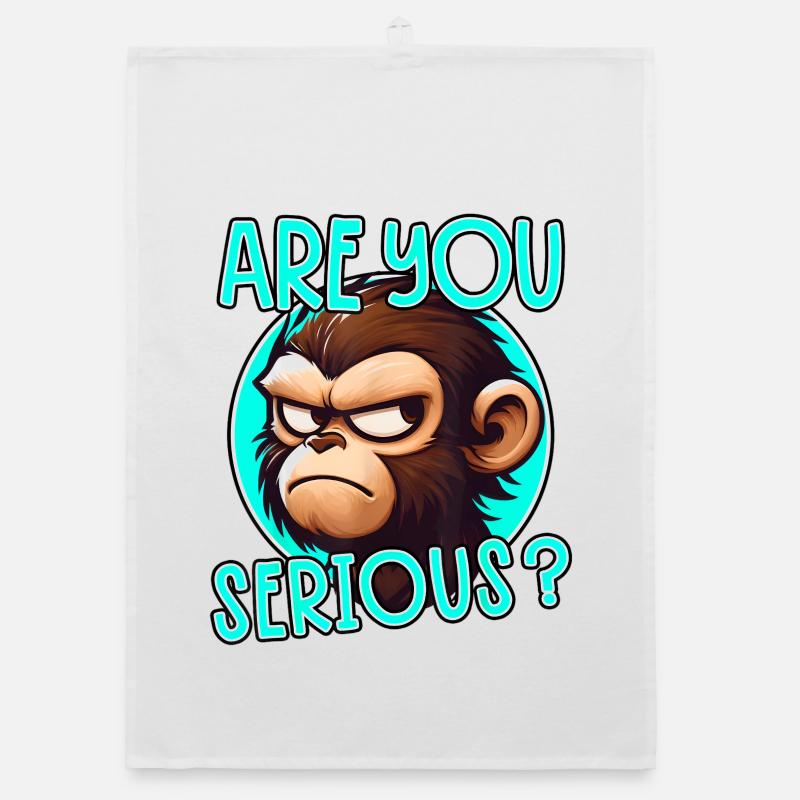 Bist du Serious Monkey? Organic Geschirrtuch
