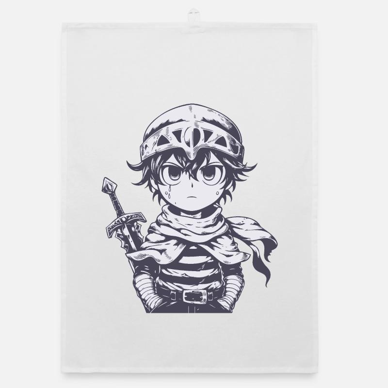 Petit chevalier de la forêt avec épée Torchon bio