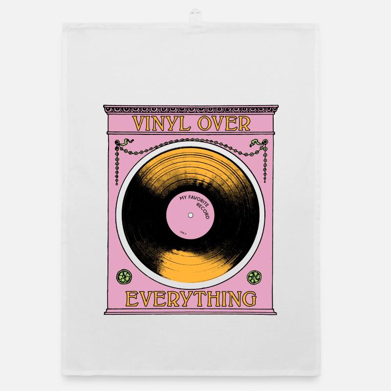 Vinyl Before Everything Organic dish towel