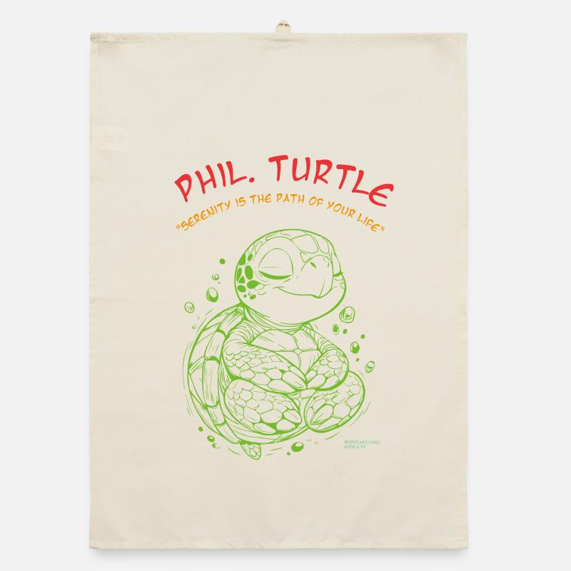 Phil Turtle Zen Path Tee Organic Geschirrtuch