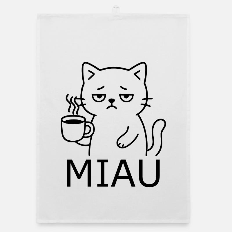 Müde Katze Organic Geschirrtuch