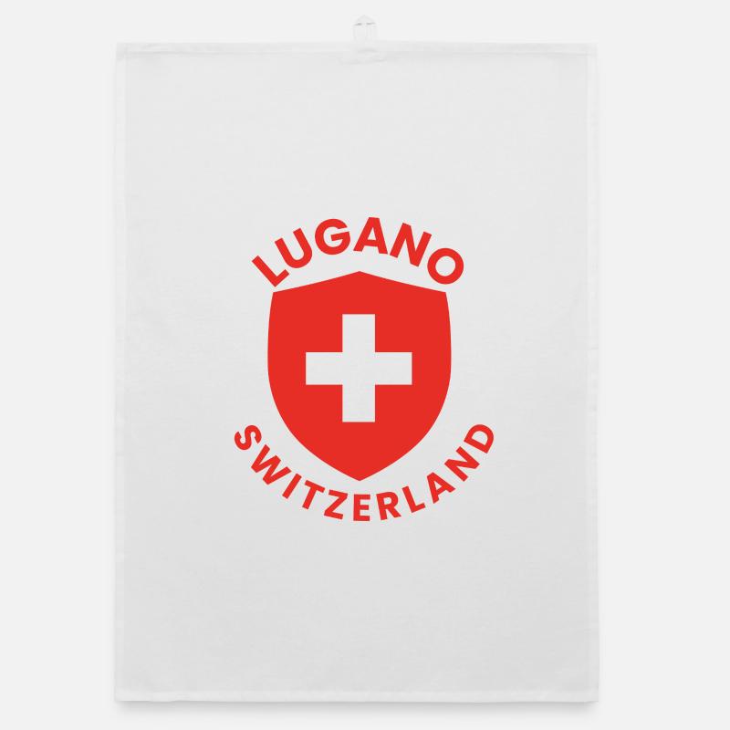 Lugano Shield Emblem Organic dish towel