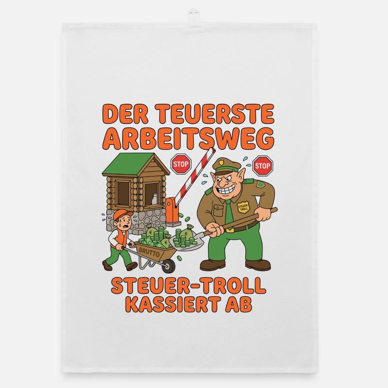 Der Teuerste Arbeitsweg Organic Geschirrtuch