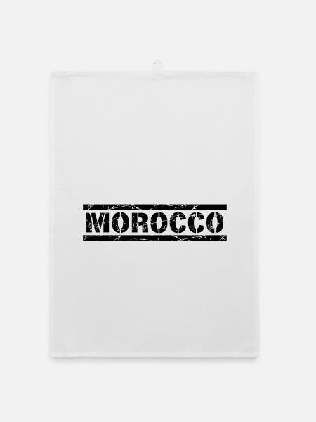 Morocco - Organic dish towel - white - Front