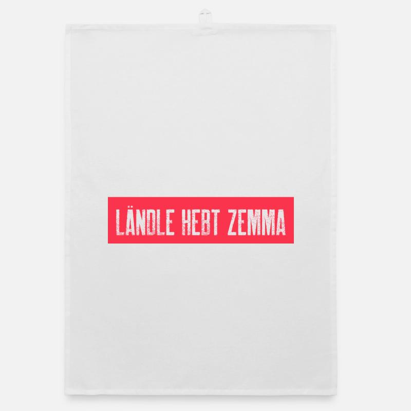 LÄNDLE HERT ZEMMA - Organic Geschirrtuch - Weiß