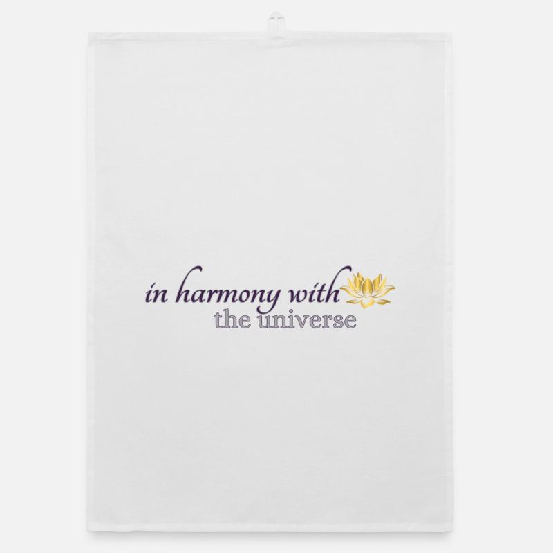 in harmony with the universe Organic dish towel