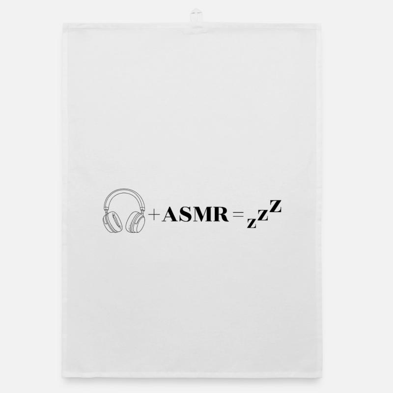 ASMR Sleep Math: 🎧 + ASMR = Zzz - Organic dish towel - white