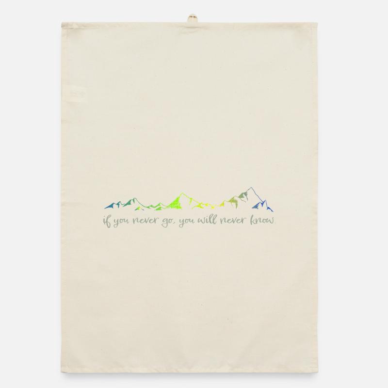 never go, never know Organic dish towel