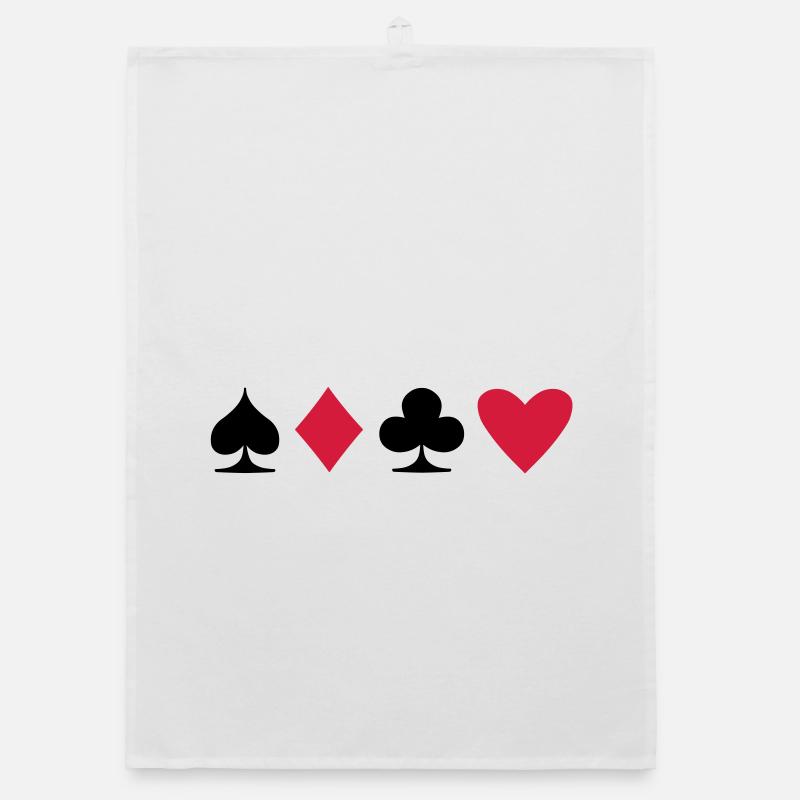 Poker Suit Organic dish towel