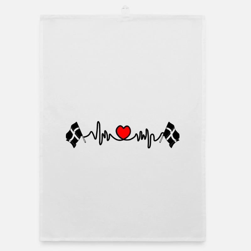 Cornwall Heart Rate Organic dish towel