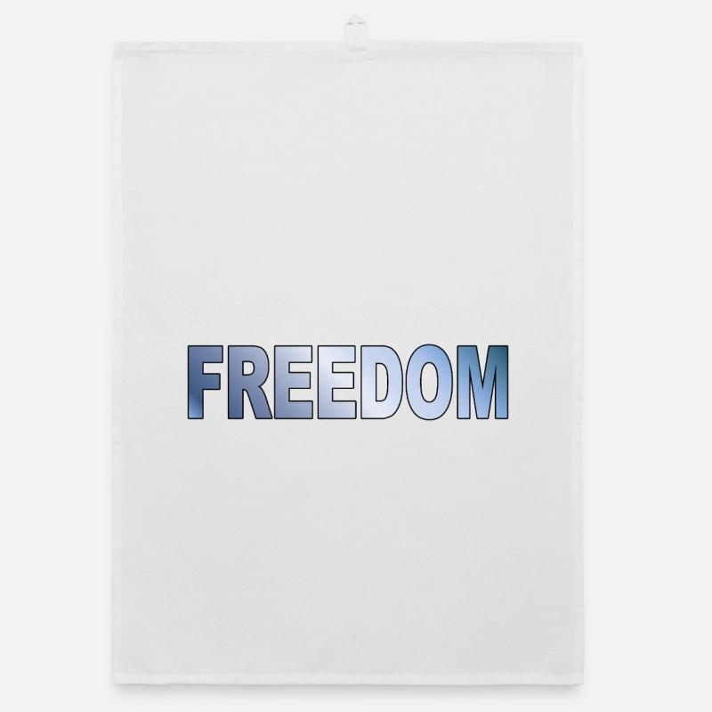 Freedom Typografie Statement Design Organic Geschirrtuch