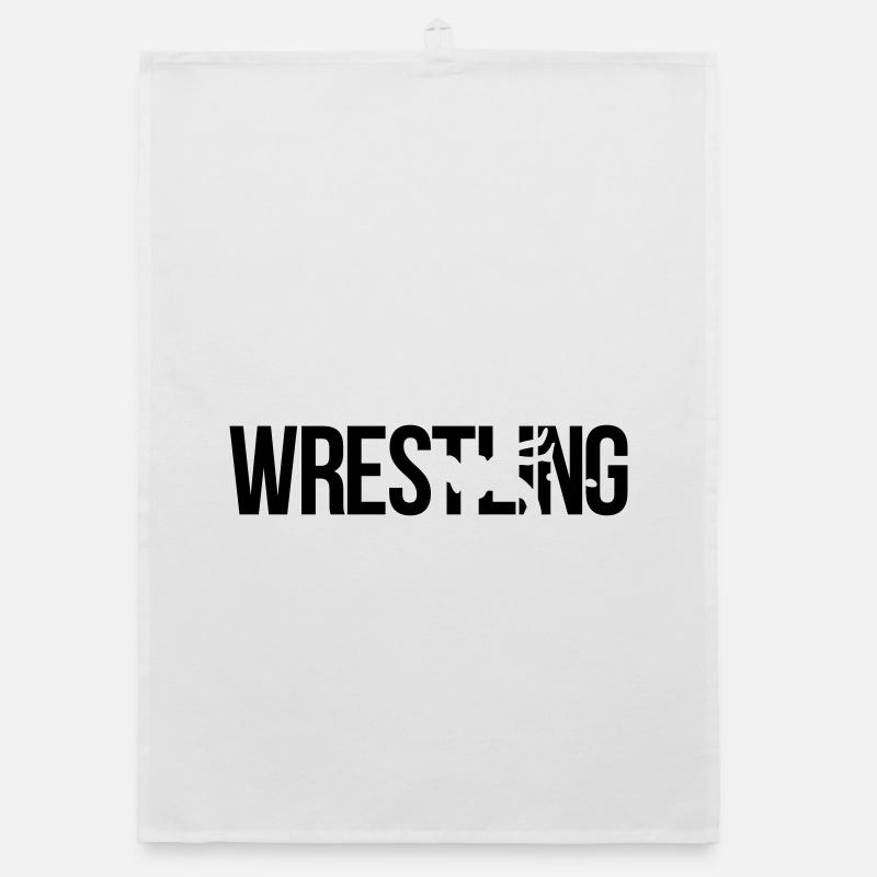 Wrestling - Organic Geschirrtuch - Weiß