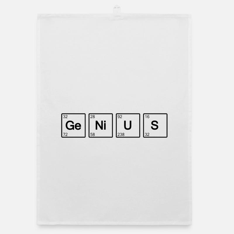 Genius Geek science (White) Organic dish towel