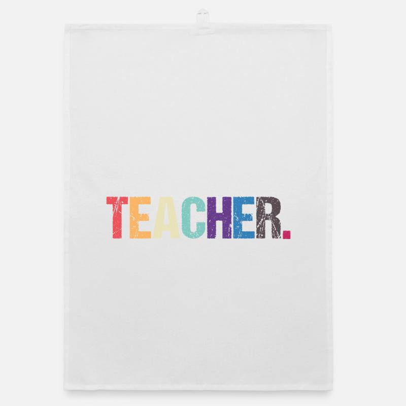 Conception colorée de TEACHER Torchon bio