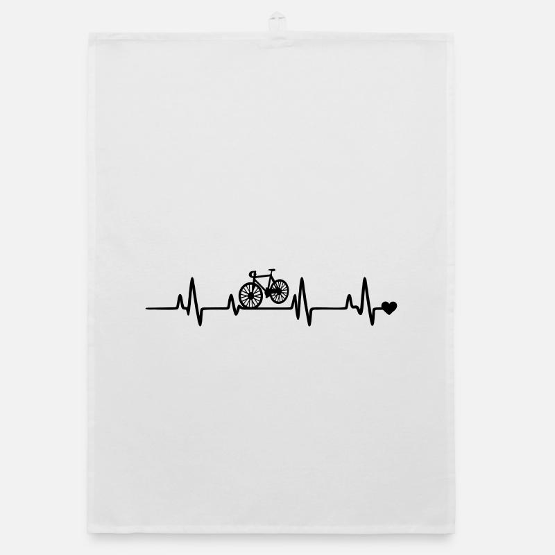 Bicycle heartbeat Organic dish towel