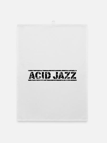 Acid Jazz - Organic dish towel - white - Front