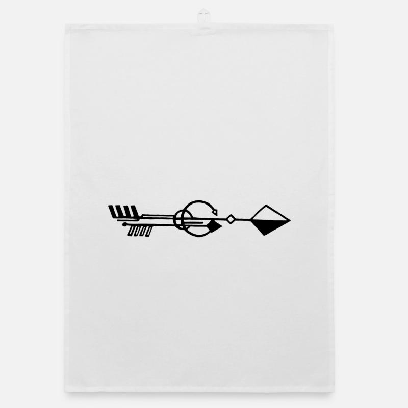 Seltsamer schwarzer Pfeil Organic Geschirrtuch