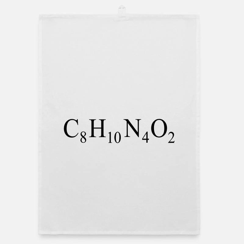 Caffeine - Chemical Formula Organic dish towel