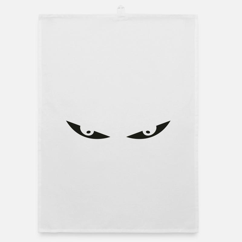 comic eyes smiley augen Organic dish towel