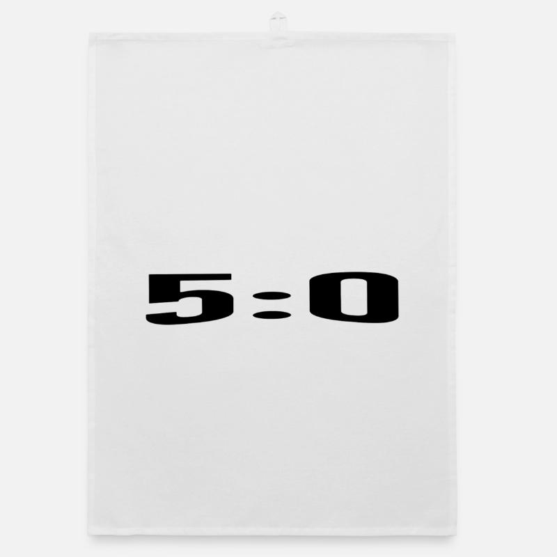 5:0, un score parfait - Torchon bio - blanc