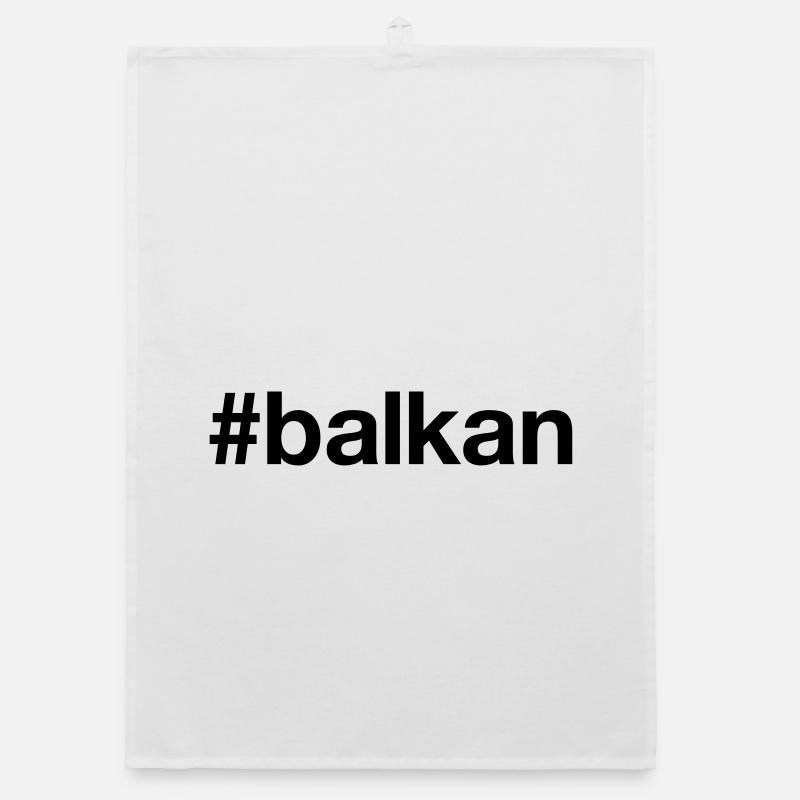 BALKAN Hashtag - Organic Geschirrtuch - Weiß
