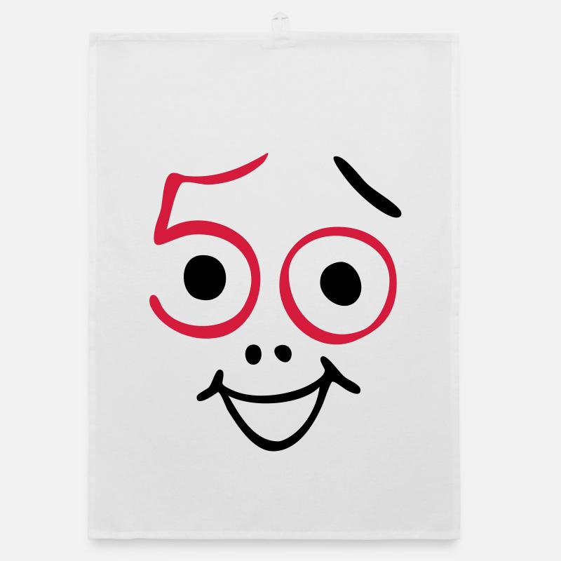 50 ans et toujours frais! - Torchon bio - blanc