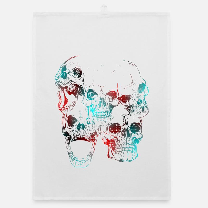 skull Organic dish towel