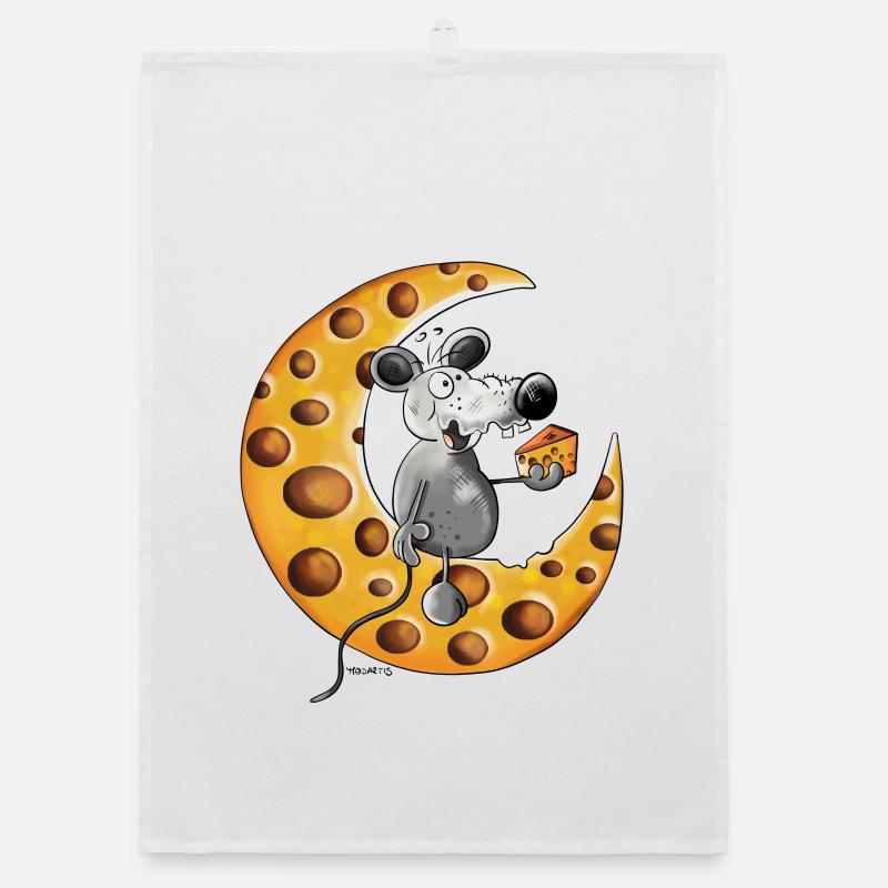 Maus liebt Käse Organic Geschirrtuch