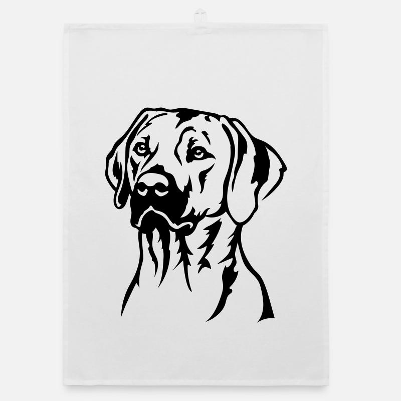 Rhodesian Ridgeback Head Organic dish towel