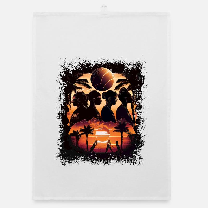 Beach Volleyball Organic dish towel
