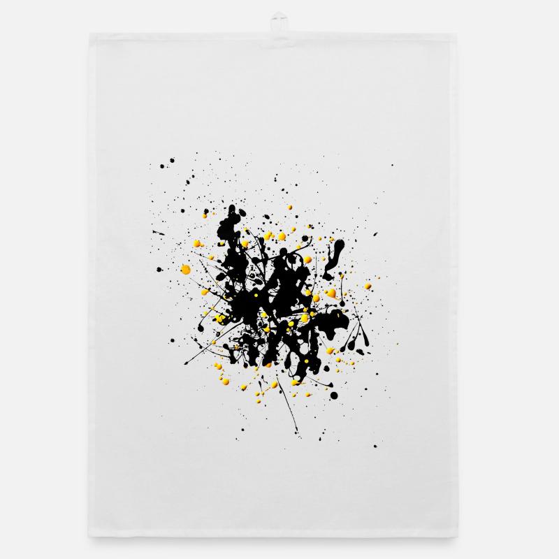 Yellowblack.Splash Organic dish towel