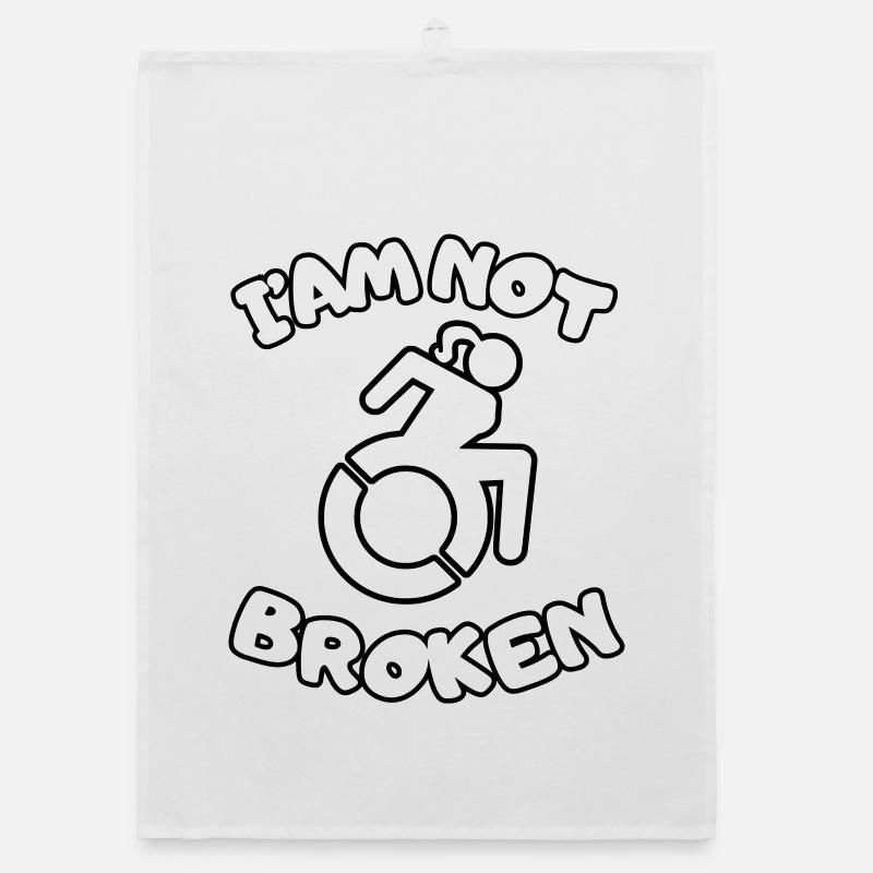 Ich sitze im Rollstuhl, aber ich bin nicht kaputt # Organic Geschirrtuch