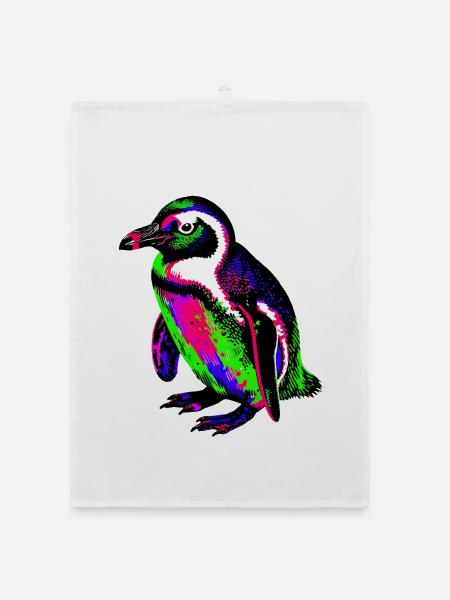 Penguin - Organic dish towel - white - Front