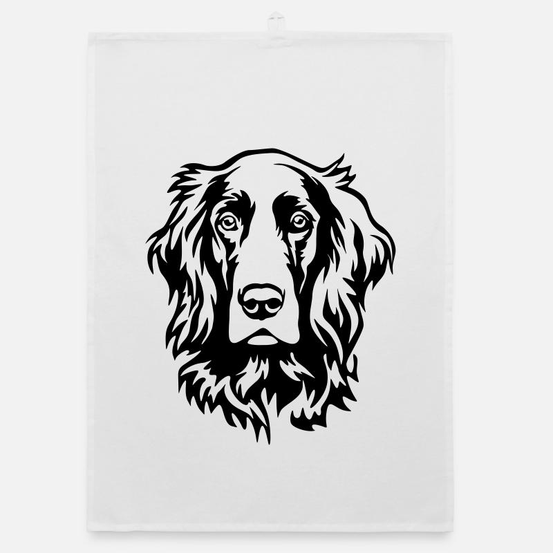 Tête de setter irlandais Torchon bio