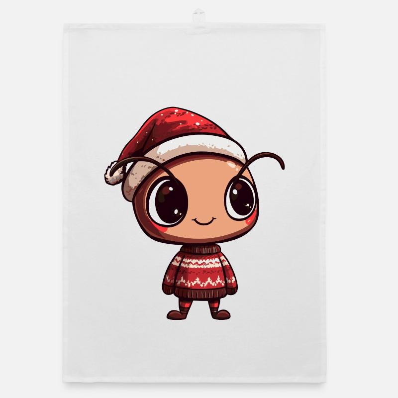 Noël des fourmis Torchon bio