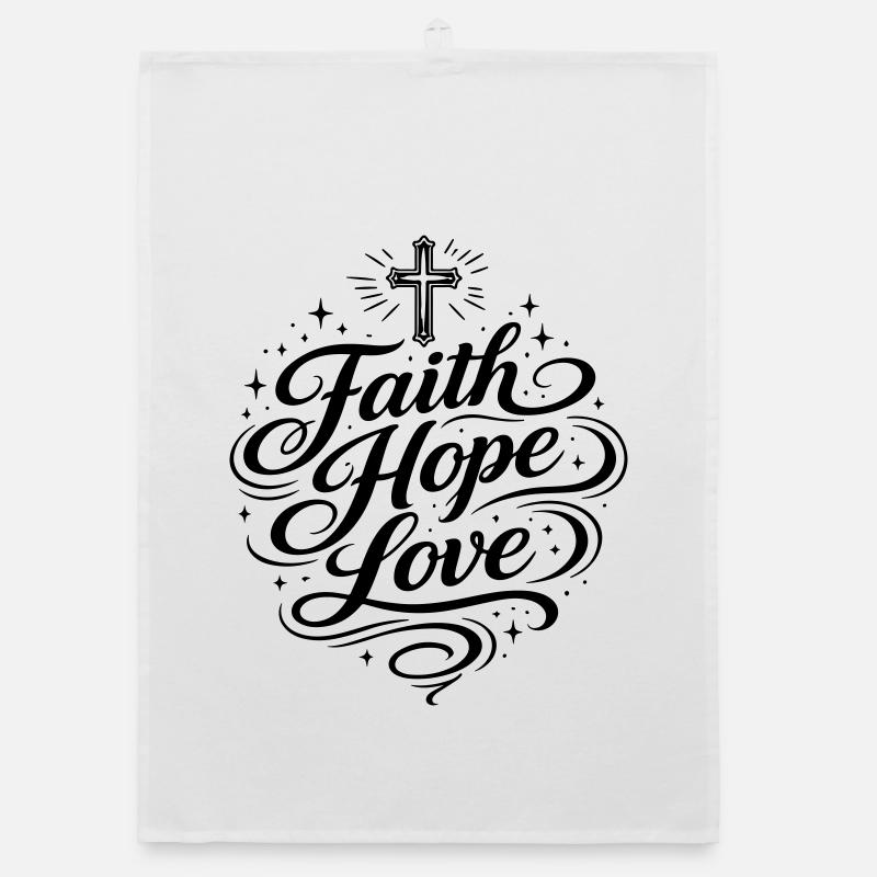 Glaube Hoffnung Liebe Christlich Organic Geschirrtuch