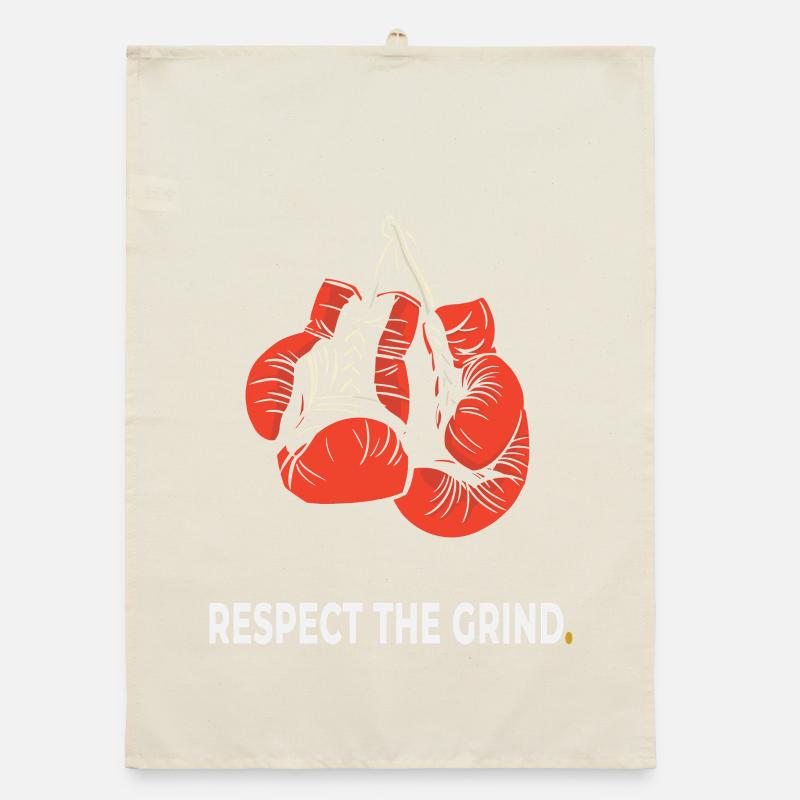 Respectez la ruée – Motivation pour la boxe Torchon bio