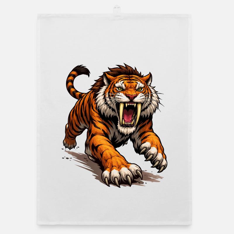 Attaque du tigre comique Torchon bio