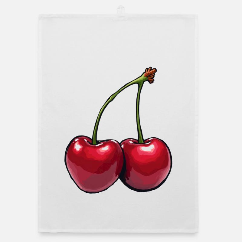 Cherries Organic dish towel