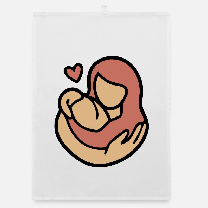 Étreinte Mère-Enfant Amour Torchon bio