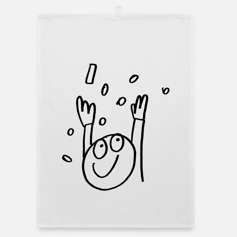 LetsCelebrate - Organic dish towel - white